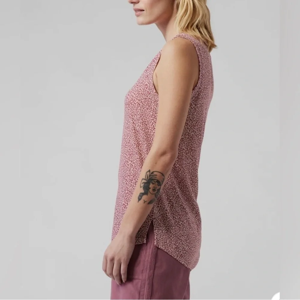 Athleta Breezy Cheetah Print Loose Fit Tank Top - Picture 6 of 7